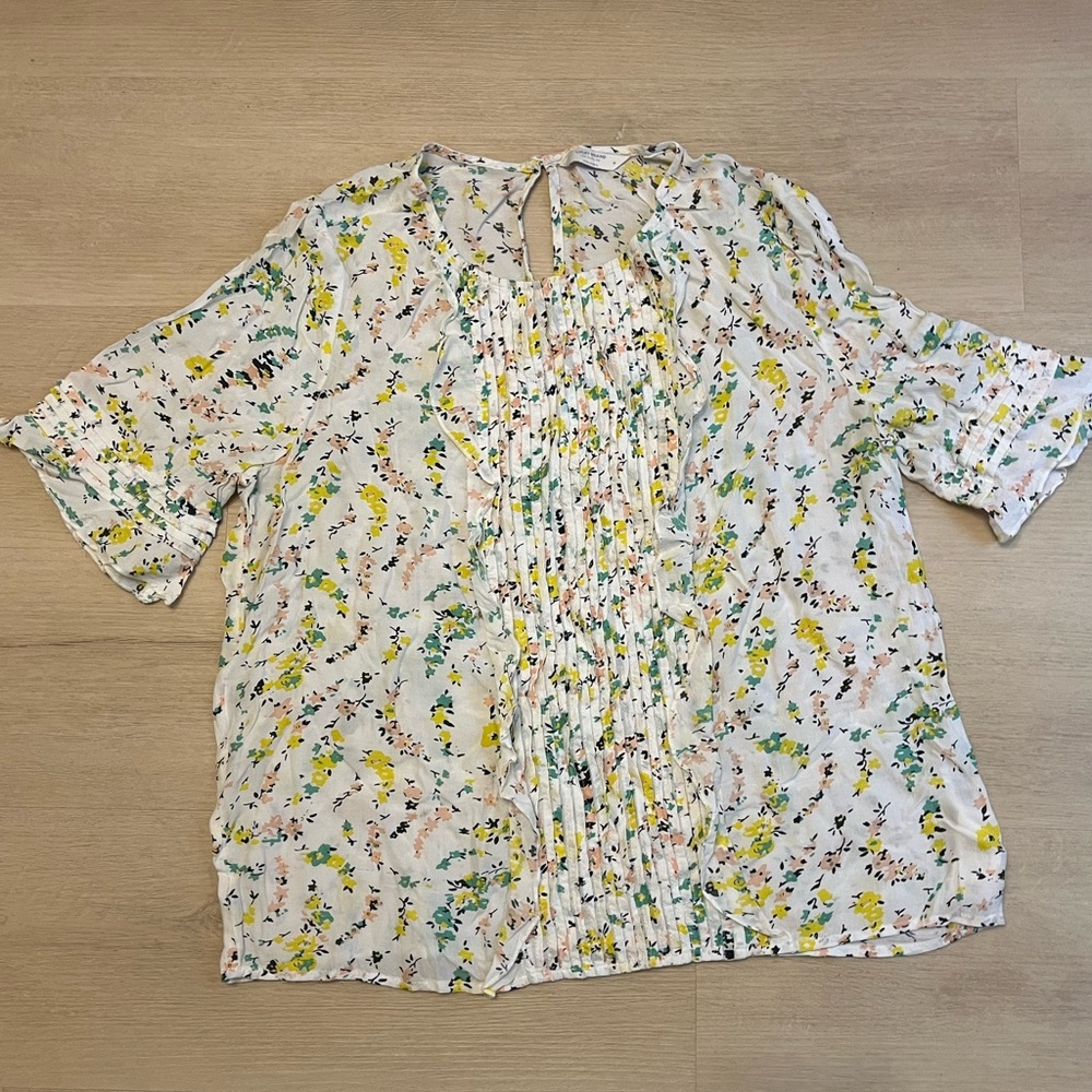 Lucky Brand Yellow and Green Blouse